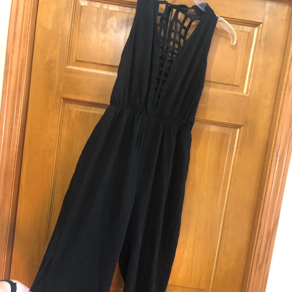 Ya Los Angeles Black cropped length jumpsuit